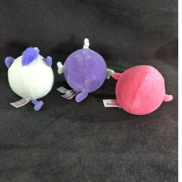 Lot of 9 Round Squishamals 4" x 4" and Minis Plush Animal Stress Balls - Picture 3 of 10